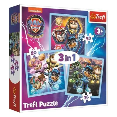 TREFL Puzzle Tlapková patrola: Mocní hrdinové 3v1 (20,36,50 dílků)