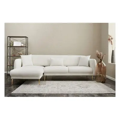 Atelier del Sofa Corner Sofa-Bed Simena Left - Cream CreamGold