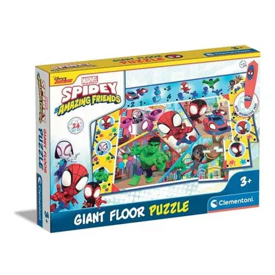 CLEMENTONI Podlahové puzzle s interaktivním perem Spidey a jeho úžasní přátelé 24 dílků