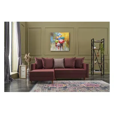 Atelier del Sofa Corner Sofa-Bed Aydam Left - Claret Red