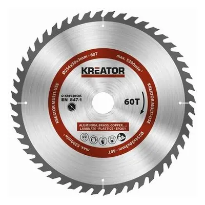 Pilový kotouč Kreator KRT020505 - univerzální 254mm, 60T