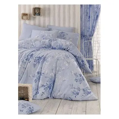 L'essentiel Maison Ranforce Double Quilt Cover Set Elena - Blue BlueWhiteDark Blue