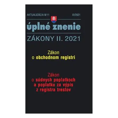 Aktualizácia II/11 2021 Obchodný register