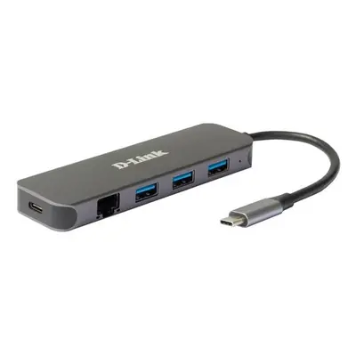 D-Link DUB-2334 5-in-1 USB-C Hub with Gigabit Ethernet/Power Delivery, DUB-2334