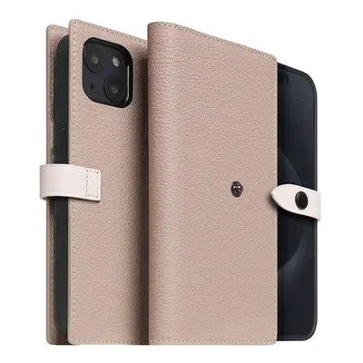 SLG Design puzdro D8 Magsafe Hybrid Full Grain Leather pre iPhone 15 Plus - Light Cream