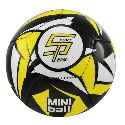 Fotbalový míč miniball SPORTTEAM, černo-neon.žlutý