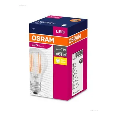 Osram LED žárovka E27 Filament CLA FIL 7,5W 75W teplá bílá 2700K