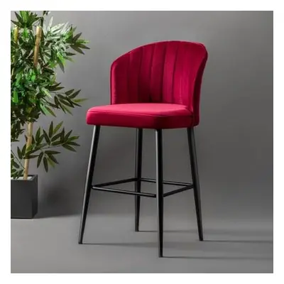 Hanah Home Bar Stool Set (4 Pieces) Rubi - Claret Red Claret RedBlack