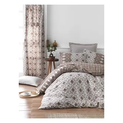 L'essentiel Maison Ranforce Single Quilt Cover Set Alize - Brown BrownWhite