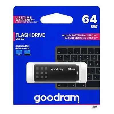 GOODRAM memory USB UME3 64GB USB 3.0 Black, UME3-0640K0R11