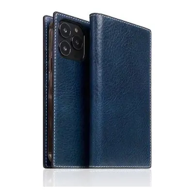 SLG Design puzdro D+ Italian Temponata Leather pre iPhone 14 Pro - Blue