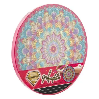 ALLTOYS Diamantové malování Mandala 30cm, růžová