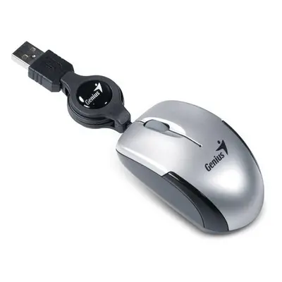 GENIUS Micro Traveler V2/ drátová/ 1200 dpi/ USB/ stříbrná, 31010125106