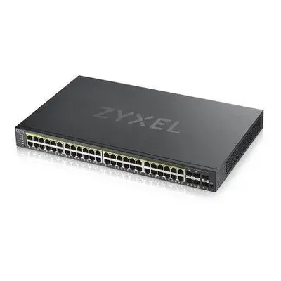 Zyxel GS1920-48HPV2 52-port Gigabit WebManaged PoE Switch, 48x gigabit RJ45, 4x gigabit RJ45/S