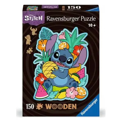 RAVENSBURGER Dřevěné obrysové puzzle Disney: Stitch 150 dílků