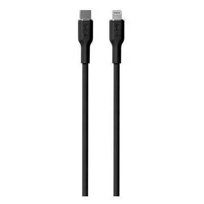 PURO Soft Lightning/USB-C kabel, 1,5 m černý