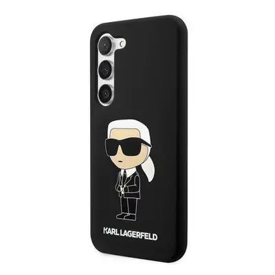 Karl Lagerfeld Liquid Silicone Ikonik NFT kryt Samsung Galaxy S23+ černý