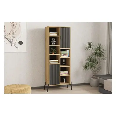 Hanah Home Bookshelf Otranto - Sapphire Oak, Antracite Sapphire OakAnthracite