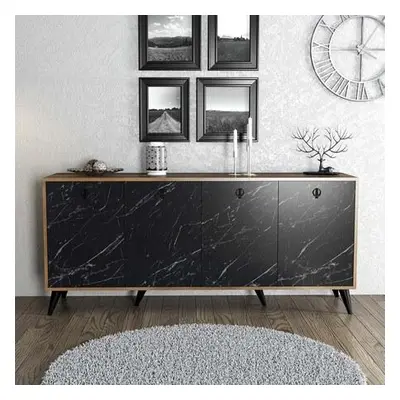 Hanah Home Console Elite 1618 WalnutBlack Marble