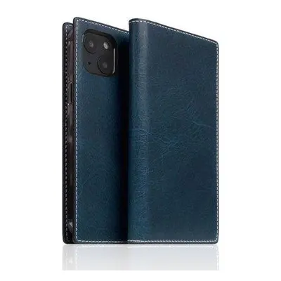 SLG Design puzdro D7 Italian Wax Leather pre iPhone 14 - Blue