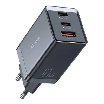 Mcdodo CH-1541 GaN síťová nabíječka, 2x USB-C, 1x USB, 67W (černá)