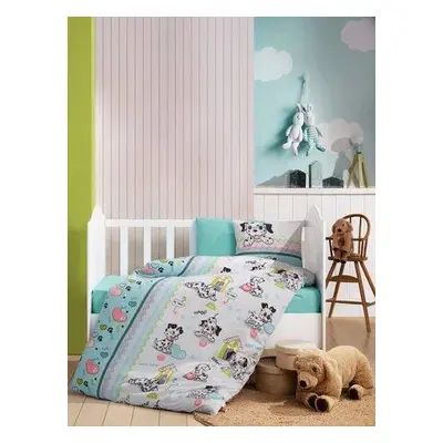 L'essentiel Maison Ranforce Baby Quilt Cover Set Dalmaçyalı v2 - Mint MintWhitePinkBlack