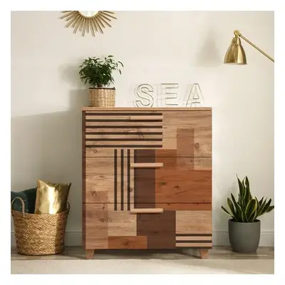 Hanah Home Dresser Leva Gravis Colorblock Atlantic Pine