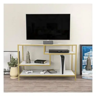 Hanah Home TV Stand Robbins - Gold, White GoldWhite