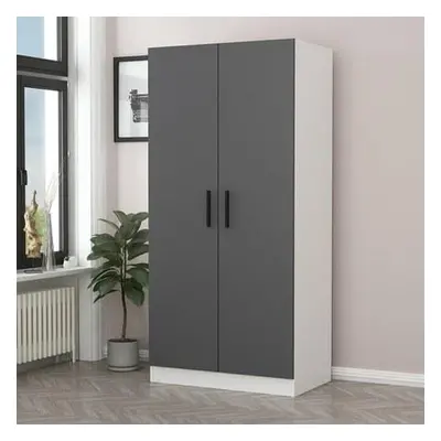 Hanah Home Wardrobe Kale Anthracite White - 190 AnthraciteWhite