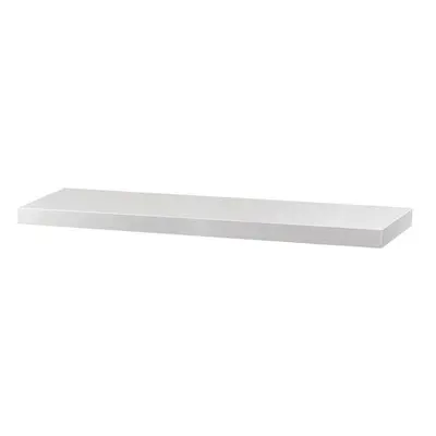 Autronic P-005 WT Polička nástěnná 80 cm, MDF, barva bílý vysoký lesk, baleno v ochranné fólii