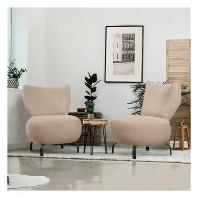 Atelier del Sofa Wing Chair Set Loly Set - Cream