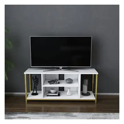 Hanah Home TV Stand Rinaldo - White, Gold WhiteGold