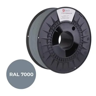 C-Tech Premium Line PLA, veverčí šedá, RAL7000, 1,75mm, 1kg 3DF-P-PLA1.75-7000