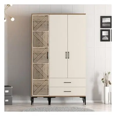 Hanah Home Wardrobe Kumsal PT - Walnut, Cream WalnutCream