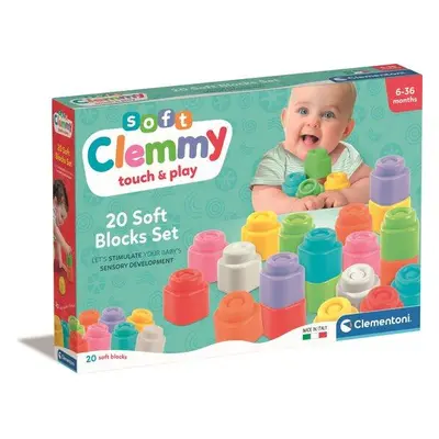 CLEMENTONI Soft Clemmy Sada 20 měkkých kostek