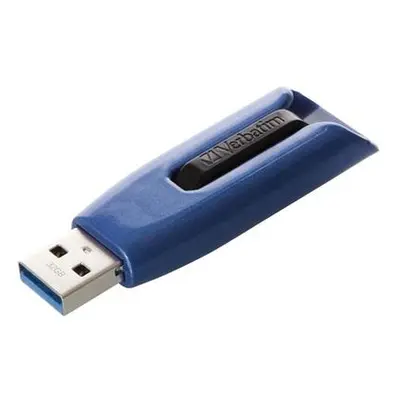 USB flash disk "V3 MAX", modrá-černá, 64GB, USB 3.0, 175/80MB/sec, VERBATIM, 49807