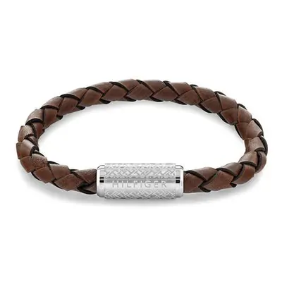 Tommy Hilfiger Stylový hnědý kožený náramek Eplore the braid 2790482