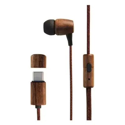 Energy Sistem Earphones Eco Walnut Wood (USB-C, In-ear, Sustainable wood, Hemp cable, Mic, Contr