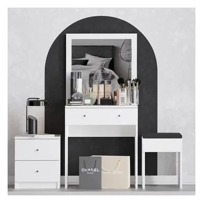 Hanah Home Make-Up Table Nice - White