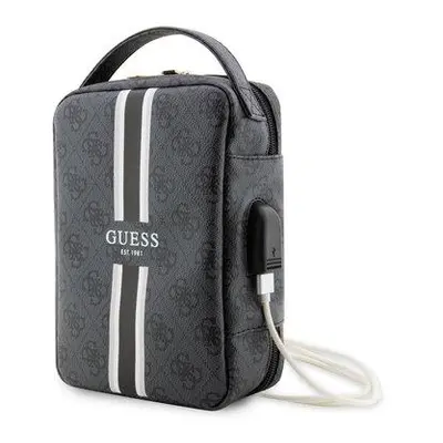 Guess PU 4G Printed Stripes Travel Universal Bag černý