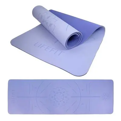 Podložka LIFEFIT YOGA MAT RELAX DUO, 183x58x0,6cm, modrá