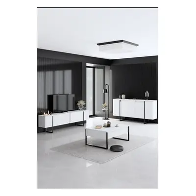 Hanah Home Living Room Furniture Set Luxe - White, Black WhiteBlack