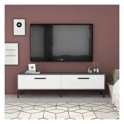 Hanah Home TV Stand Inel - Anthracite, White AnthraciteWhite