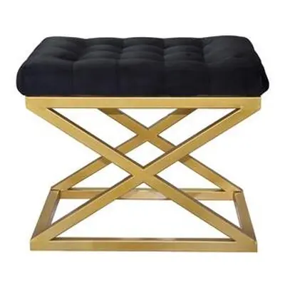 Atelier del Sofa Pouffe Capraz - Gold, Black GoldBlack