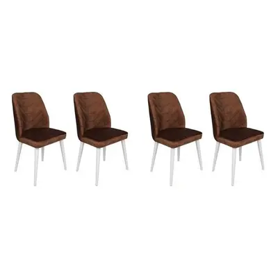 Hanah Home Chair Set (4 Pieces) Dallas-586 V4 BrownWhite