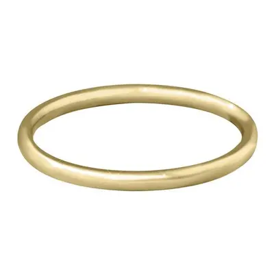 Troli Pozlacený minimalistický prsten z oceli Gold 52 mm