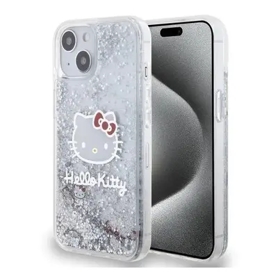 Hello Kitty Liquid Glitter Electroplating Head Logo Zadní Kryt pro iPhone 13 Transparent