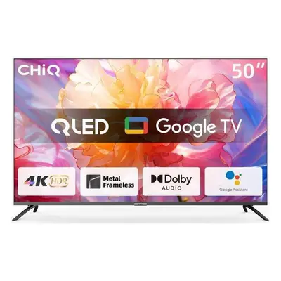 CHiQ U50QM8E TV 50", UHD, QLED, smart, Google TV, dbx-tv, Dolby Audio, Frameless