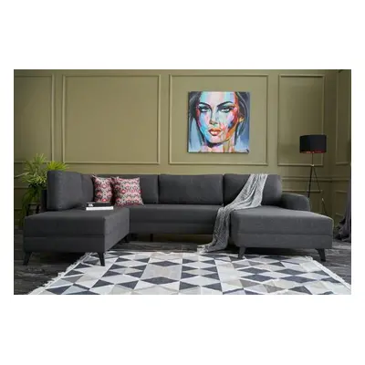 Atelier del Sofa Corner Sofa-Bed Belen - Anthracite