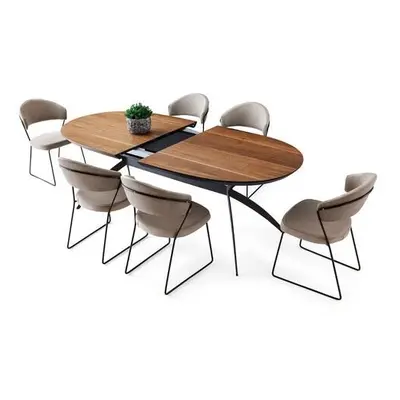 Hanah Home Extendable Dining Table TY - 971 Walnut